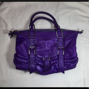 Botkier Purple Leather Sasha Satchel Handbag